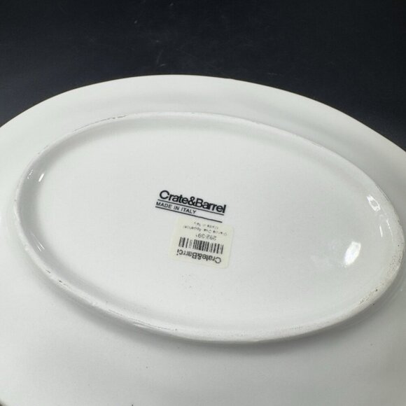 Crate & Barrel Gianna Lucia Olive Oval Dish Plate Tray Set 3 W Original Sticker - Picture 7 of 13